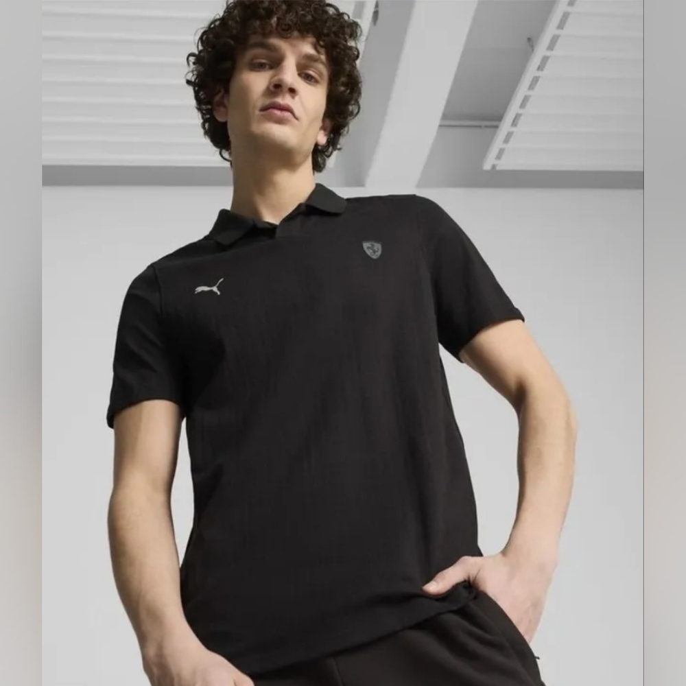 Size M - New Men's Puma F 1 Polo Ferrari - Black - Picture 6 of 13